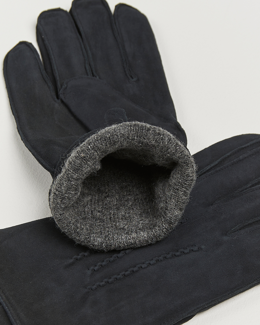 Mies |  | Amanda Christensen | Lined Suede Gloves Black