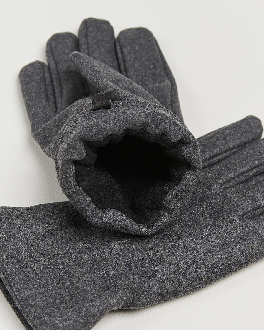 Mies | Käsineet | Amanda Christensen | Lined Wool Gloves Grey Melange