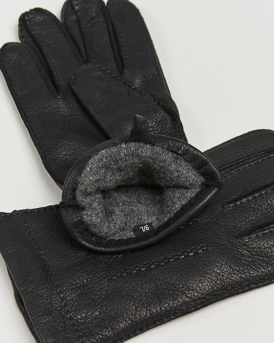 Mies | Käsineet | Amanda Christensen | Lined Deerskin Gloves Black