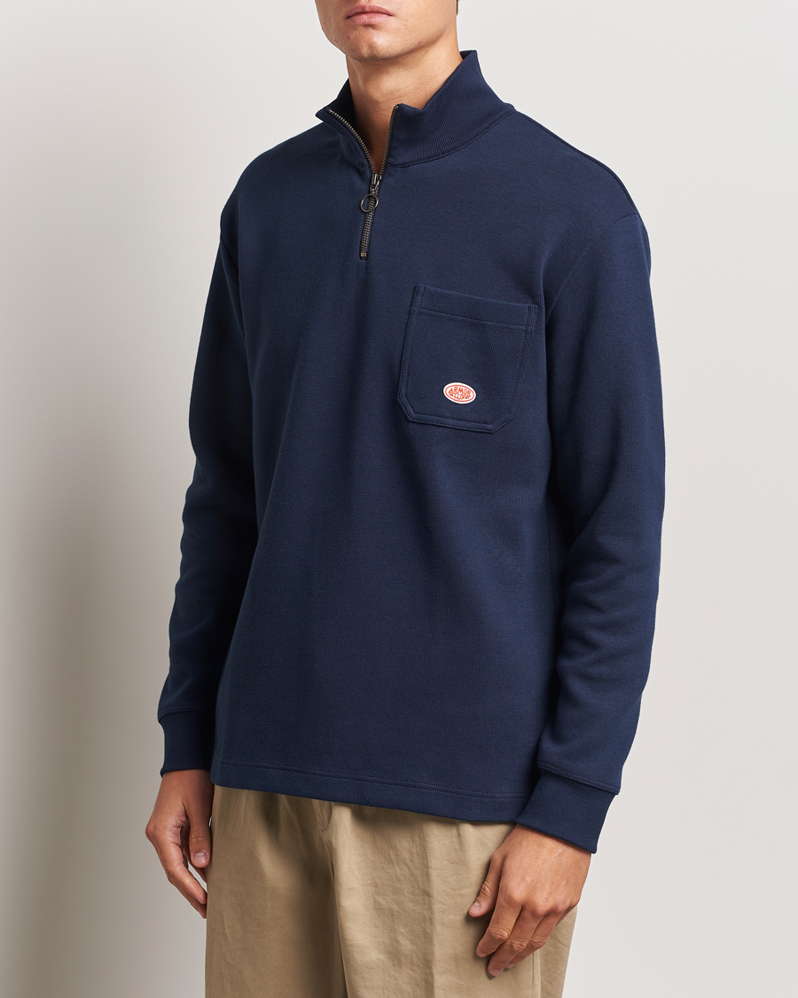 Mies |  | Armor-lux | Camionneur Half Zip Sweater Rich Navy