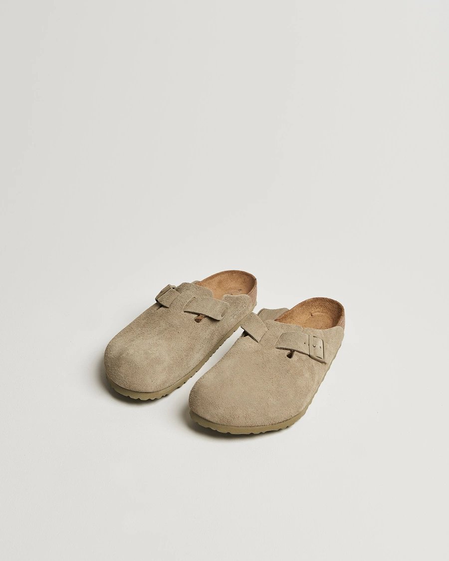 Mies | Sandaalit ja tohvelit | BIRKENSTOCK | Boston Classic Footbed Faded Khaki Suede