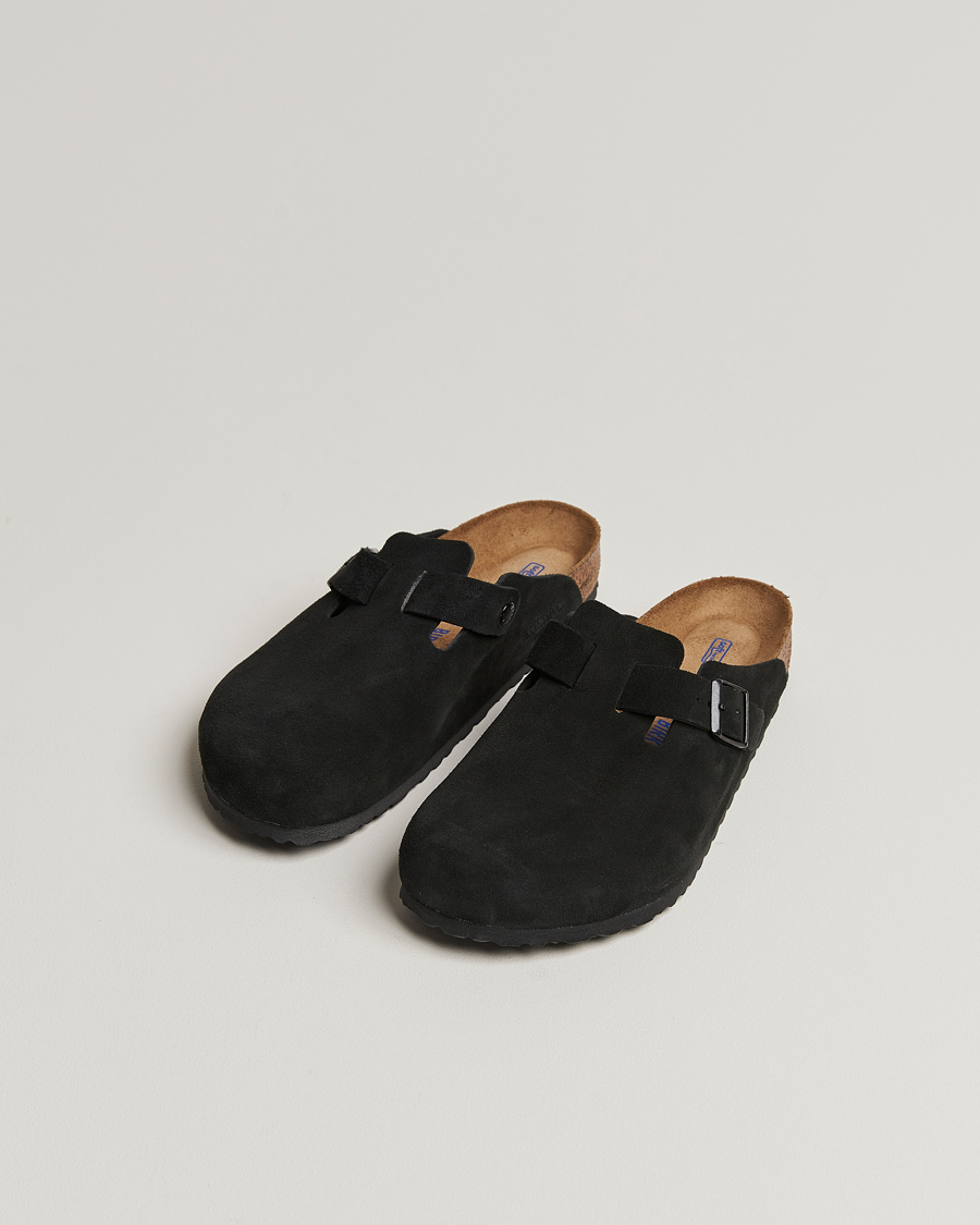 Mies |  | BIRKENSTOCK | Boston Soft Footbed Black Suede