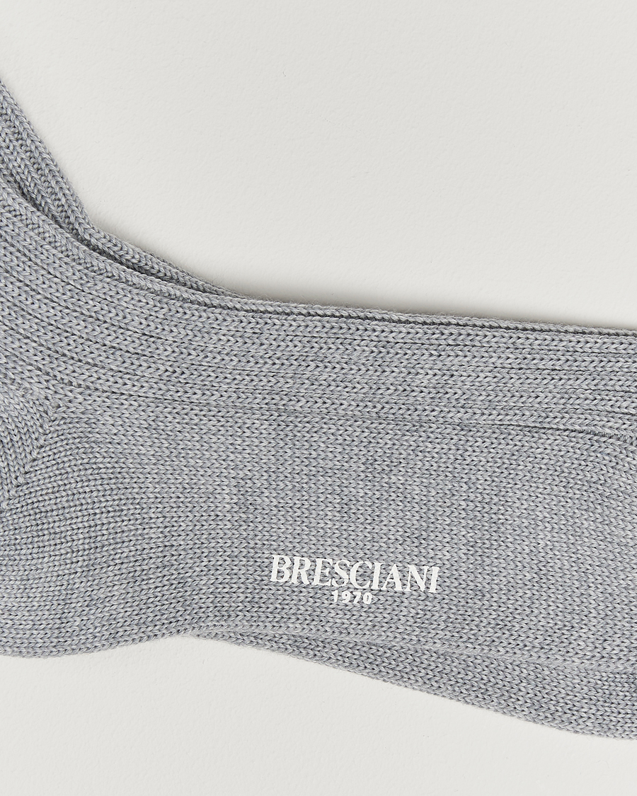 Mies |  | Bresciani | Heavy Wool Socks Light Grey