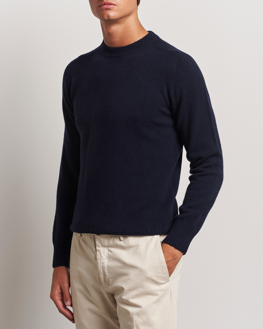 Mies |  | Altea | Wool/Cashmere Crew Neck Pullover Navy