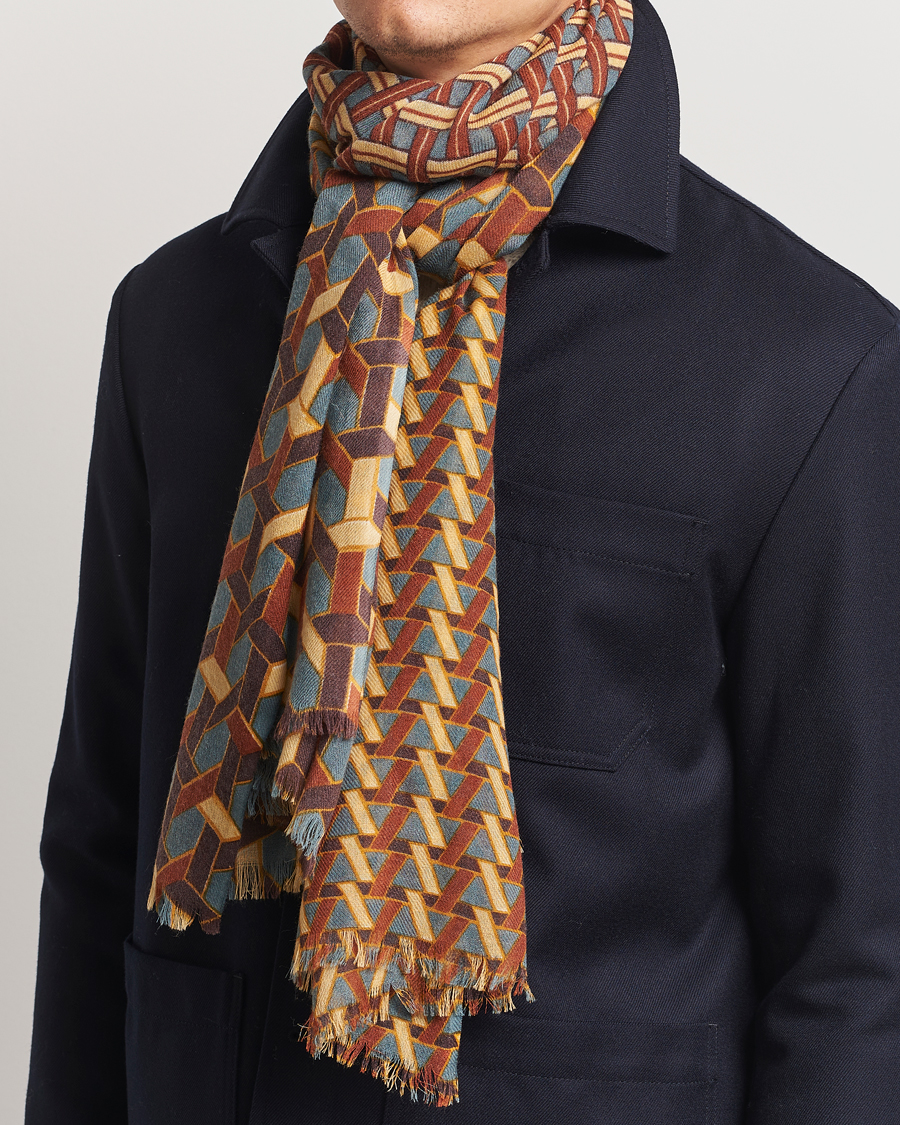 Mies |  | Altea | Printed Wool Scarf Orange