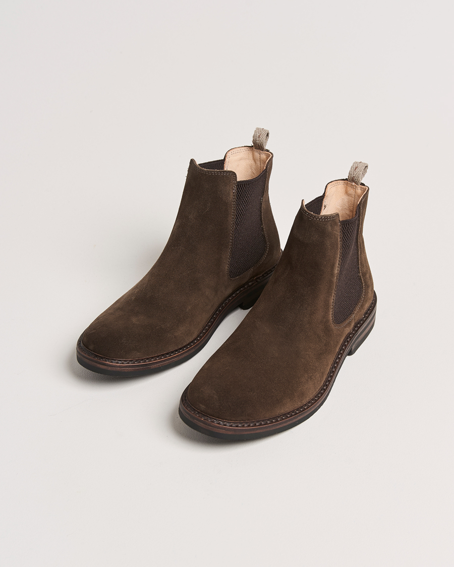 Mies |  | Astorflex | Bitflex Dainite Chelsea Boot Dark Brown Suede