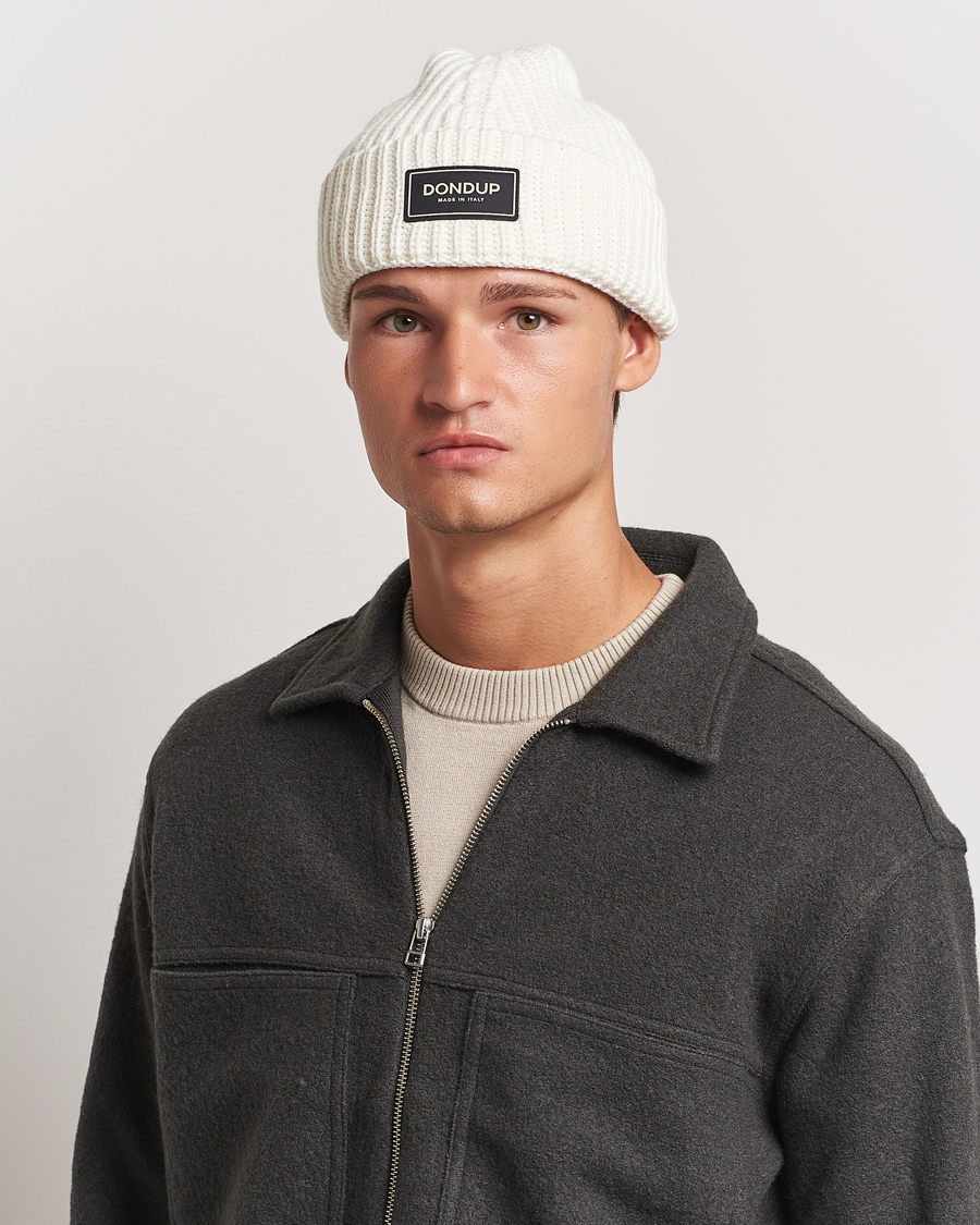 Mies |  | Dondup | Ribbed Beanie Off White