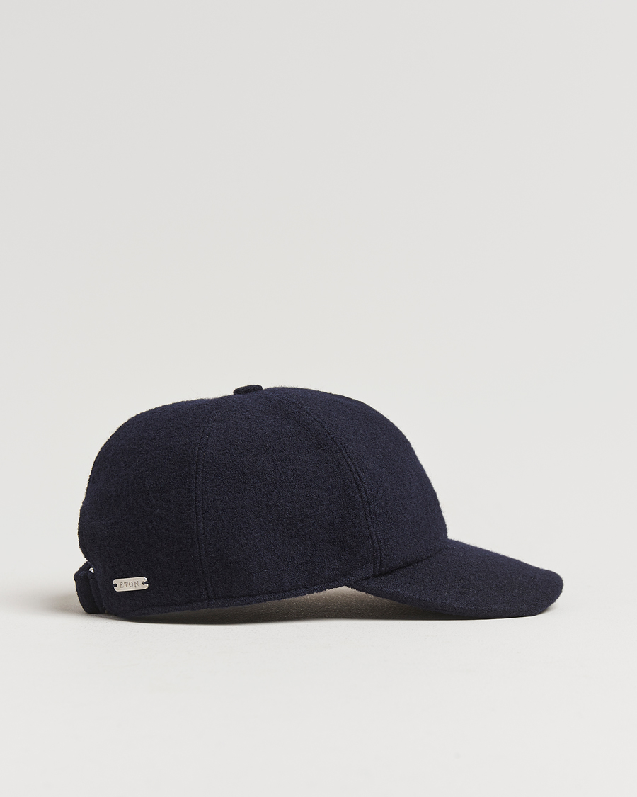 Mies |  | Eton | Boiled Wool Baseball Cap Navy Blue