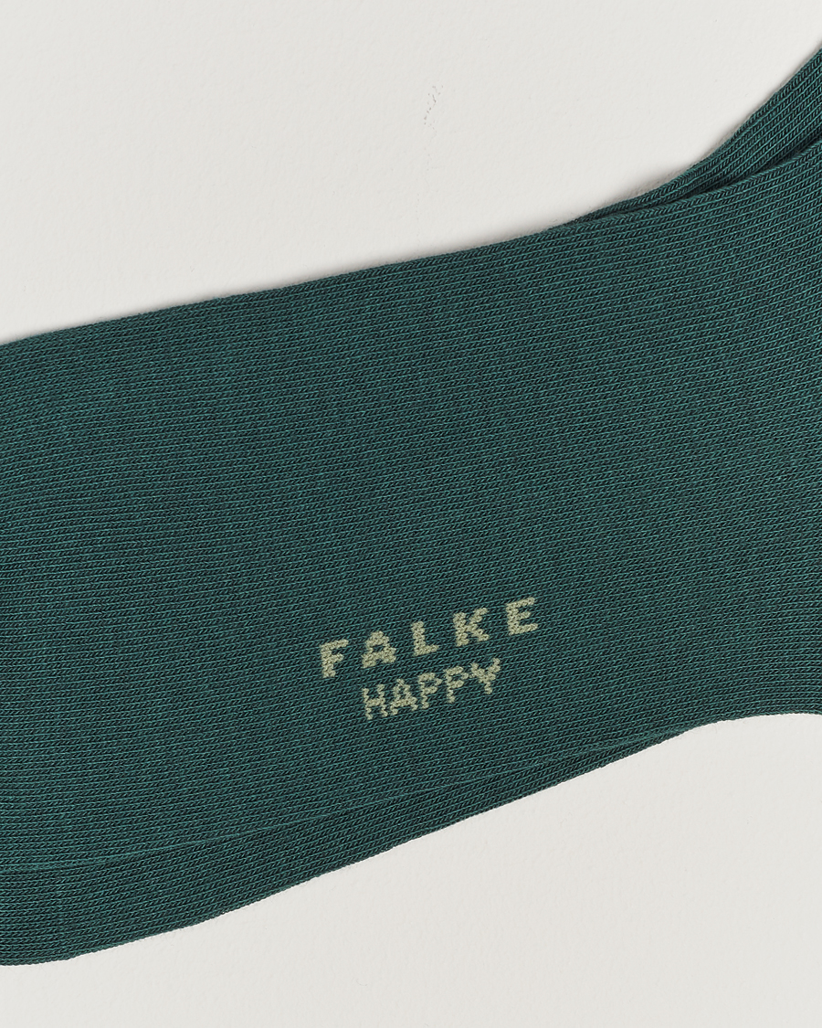 Mies | Alusvaatteet | Falke | Happy 2-Pack Cotton Socks Hunter Green