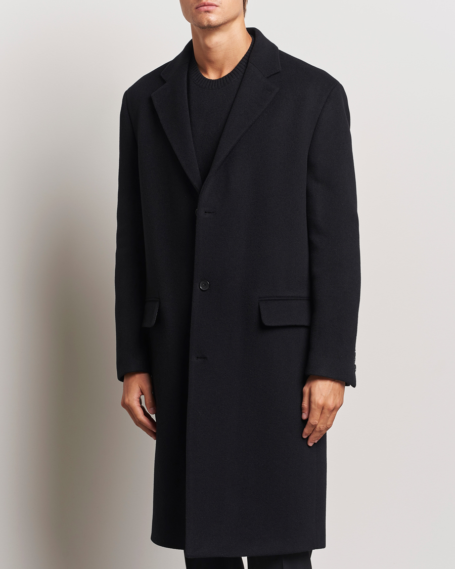 Mies |  | Filippa K | Relaxed Wool Crombie Coat Black