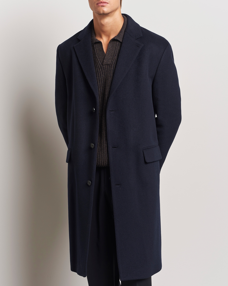 Mies | Business & Beyond - Casual | Filippa K | Relaxed Wool Crombie Coat Navy