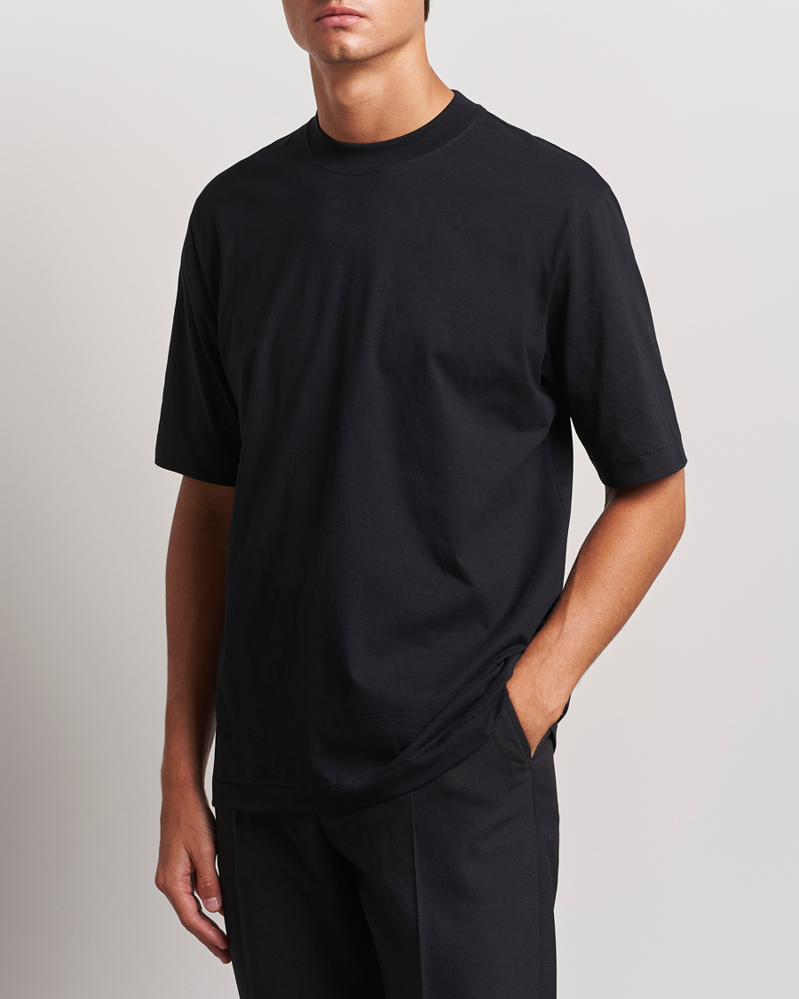 Mies |  | Filippa K | Mock Neck T-Shirt Black