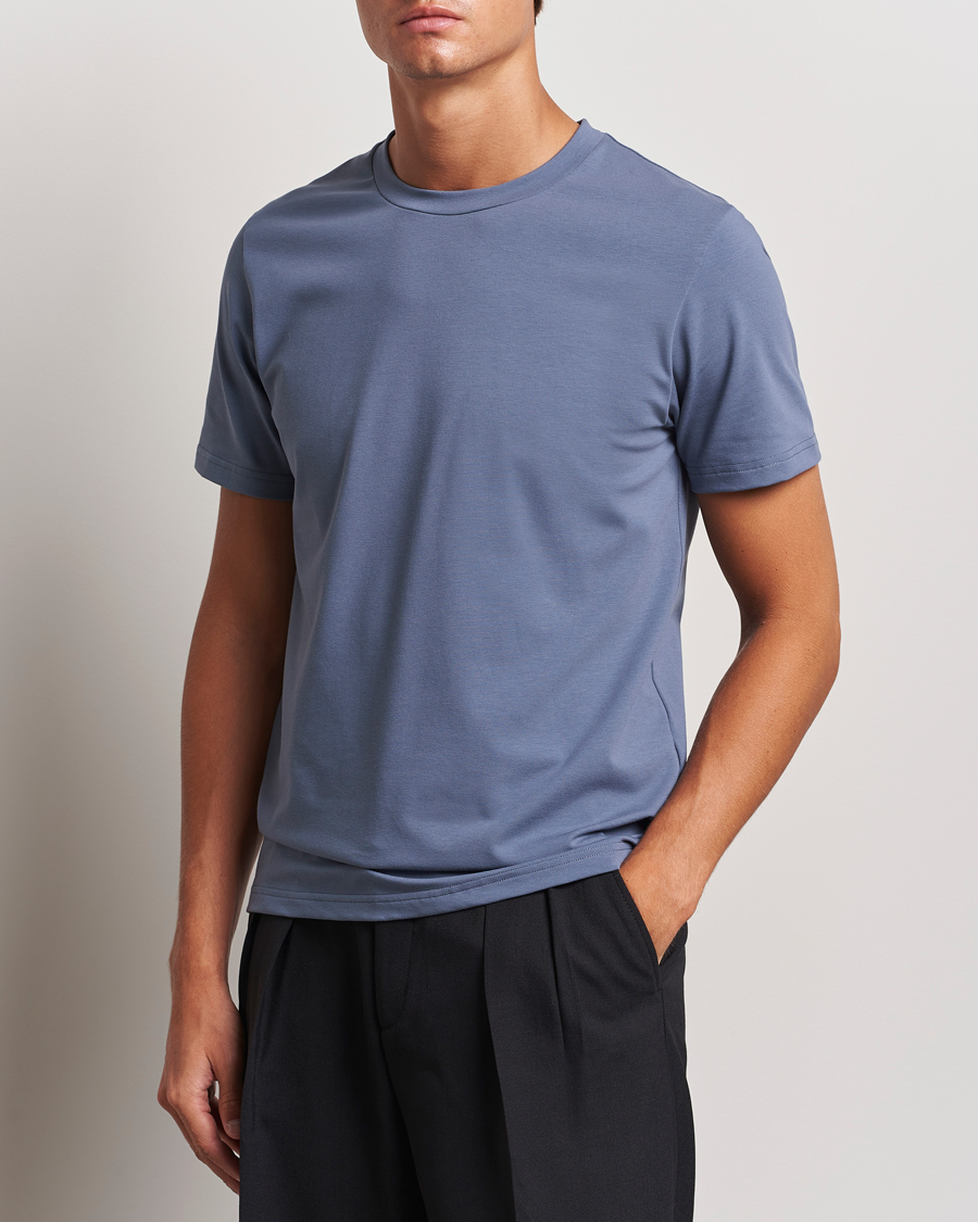 Mies |  | Filippa K | Soft Lycra T-Shirt Grey Blue