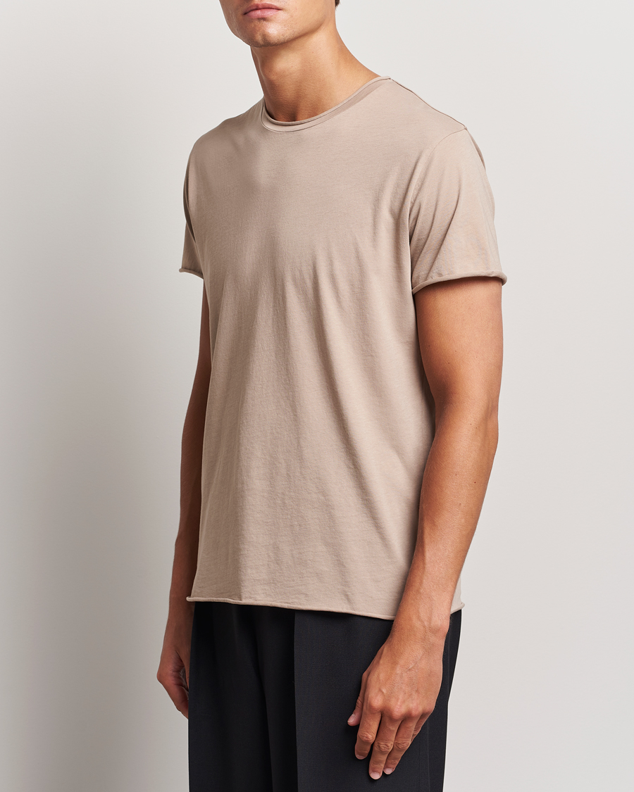Mies |  | Filippa K | Roll Neck Crew Neck T-Shirt Faded Khaki