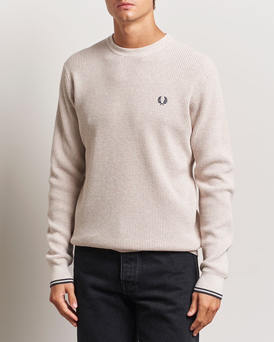 Mies |  | Fred Perry | Waffle Stitch Jumper Porriged Marl