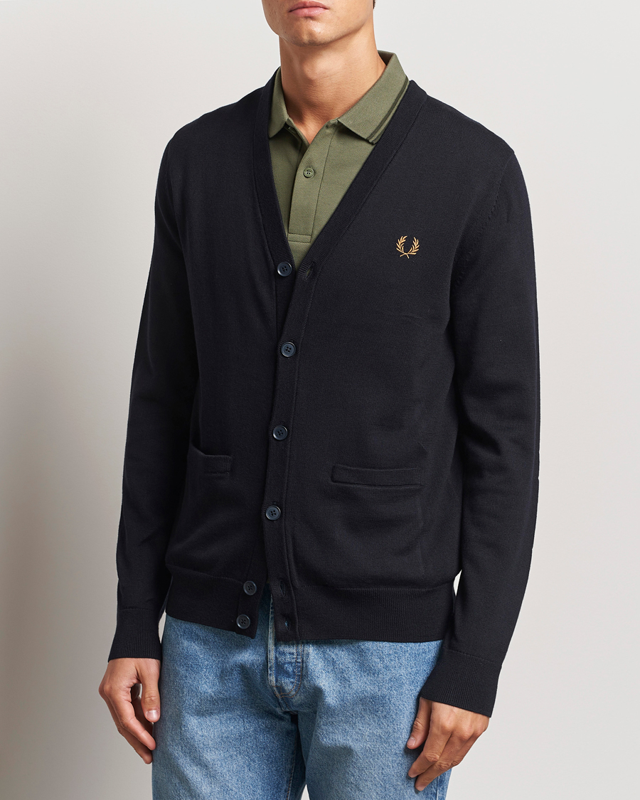 Mies |  | Fred Perry | Knitted Cardigan Navy