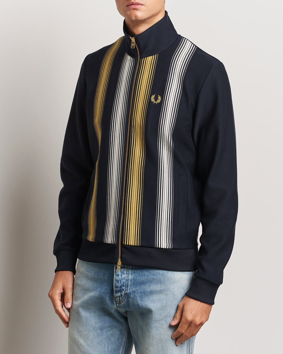 Mies |  | Fred Perry | Ombre Striped Track Jacket Navy