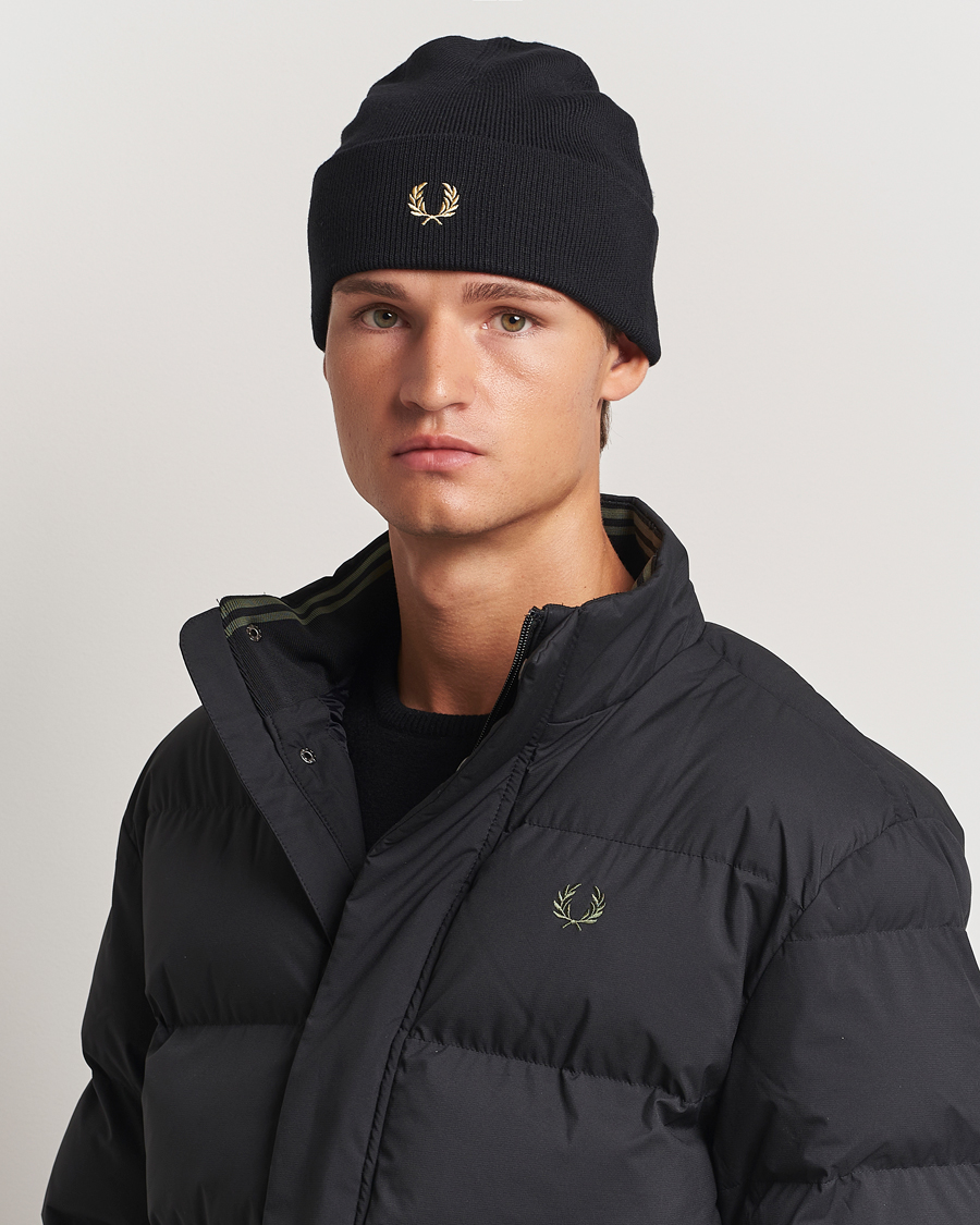 Mies |  | Fred Perry | Merino Wool Beanie Black