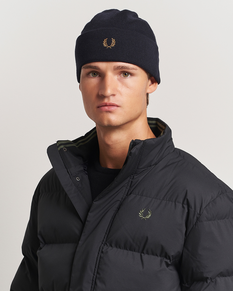 Mies |  | Fred Perry | Merino Wool Beanie Navy