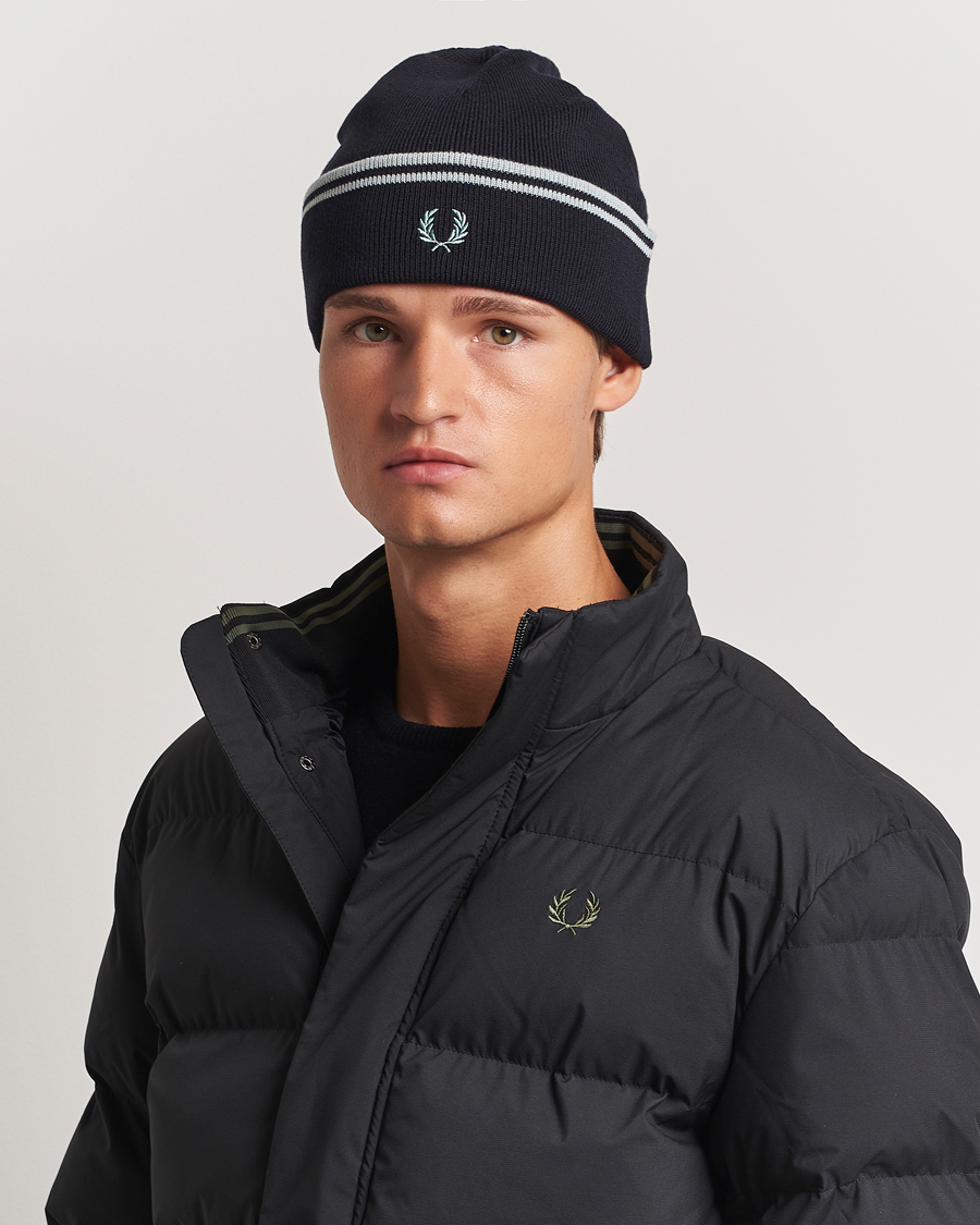 Mies |  | Fred Perry | Twin Tipped Merino Beanie Navy