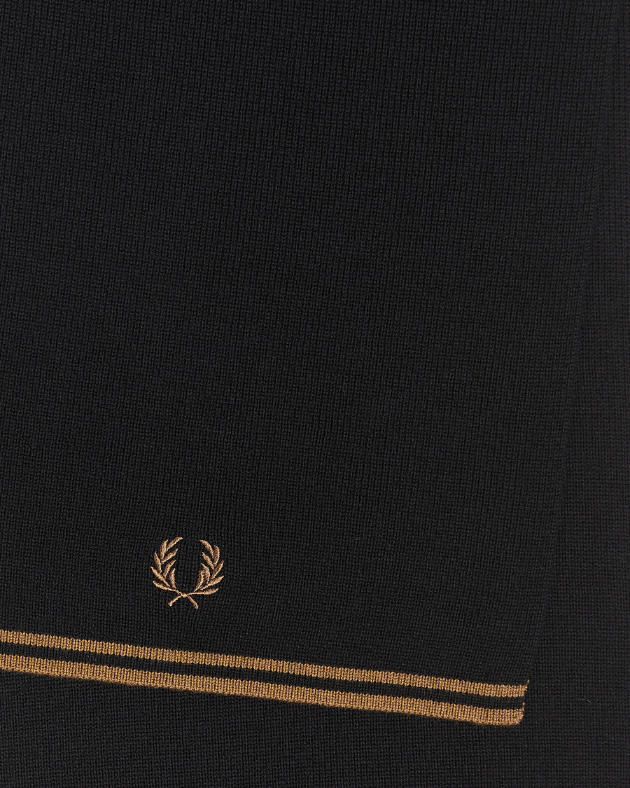 Mies |  | Fred Perry | Twin Tipped Merino Wool Scarf Black