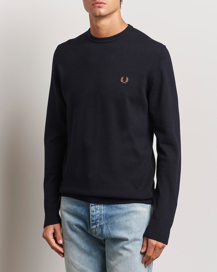 Mies |  | Fred Perry | Classic Crew Neck Jumper Navy