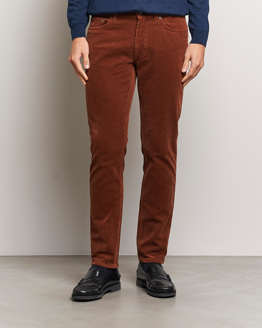 Mies |  | GANT | Cord 5-Pocket Jeans Chocolate Brown