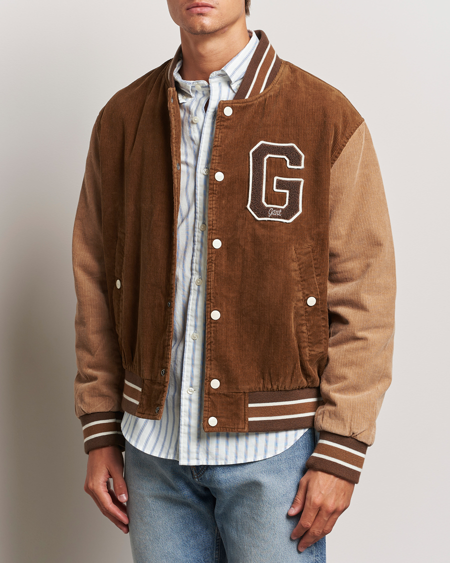 Mies |  | GANT | Cord Varsity Jacket Cacao Brown