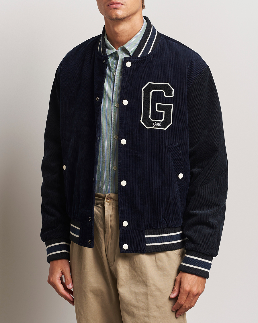 Mies |  | GANT | Cord Varsity Jacket Evening Blue