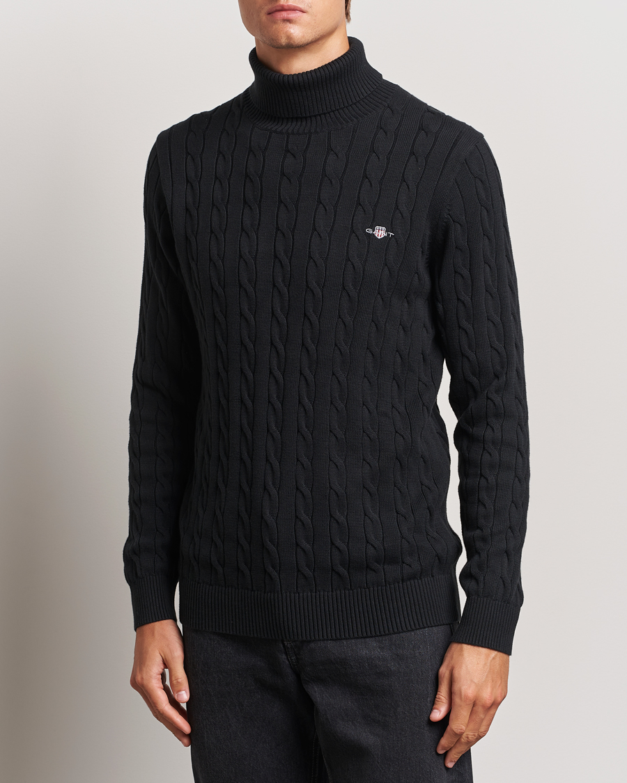 Mies |  | GANT | Cotton Cable Turtle Neck Black