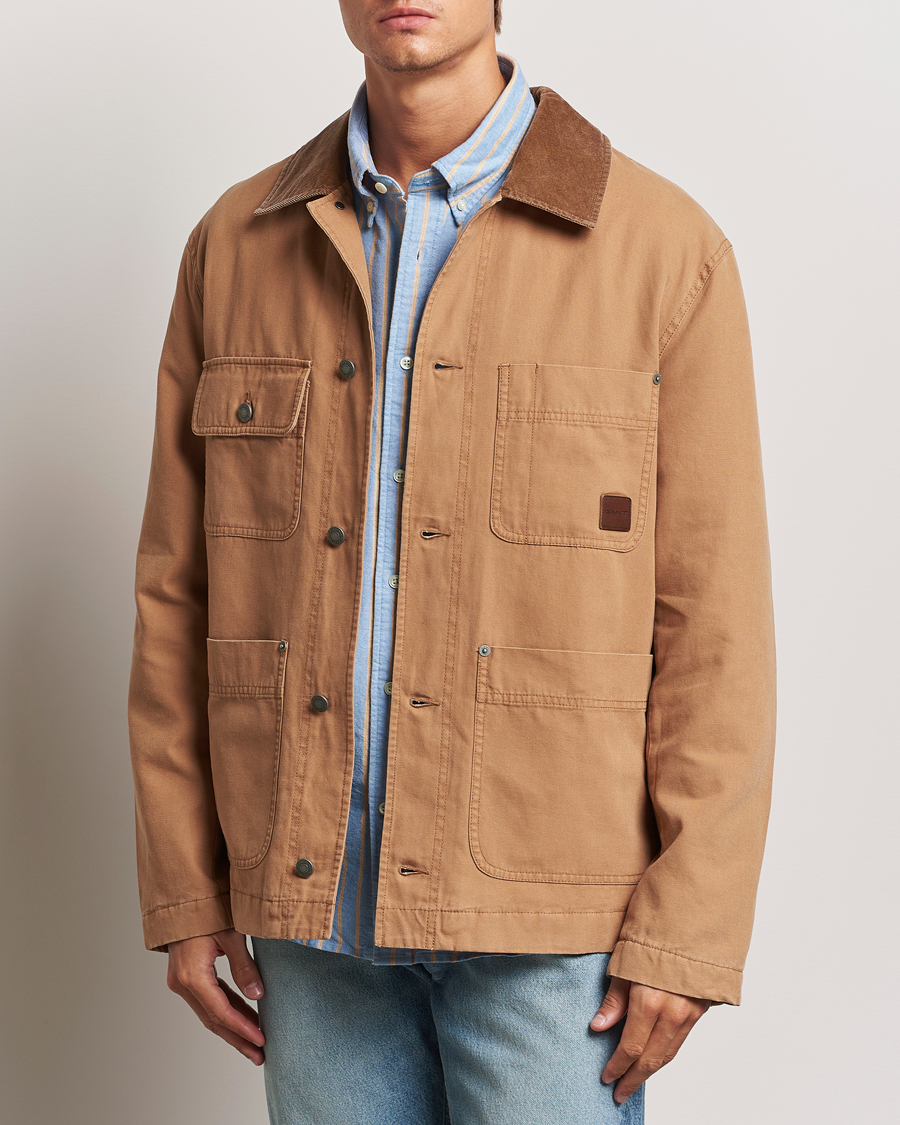 Mies |  | GANT | Cotton Work Jacket Roasted Walnut