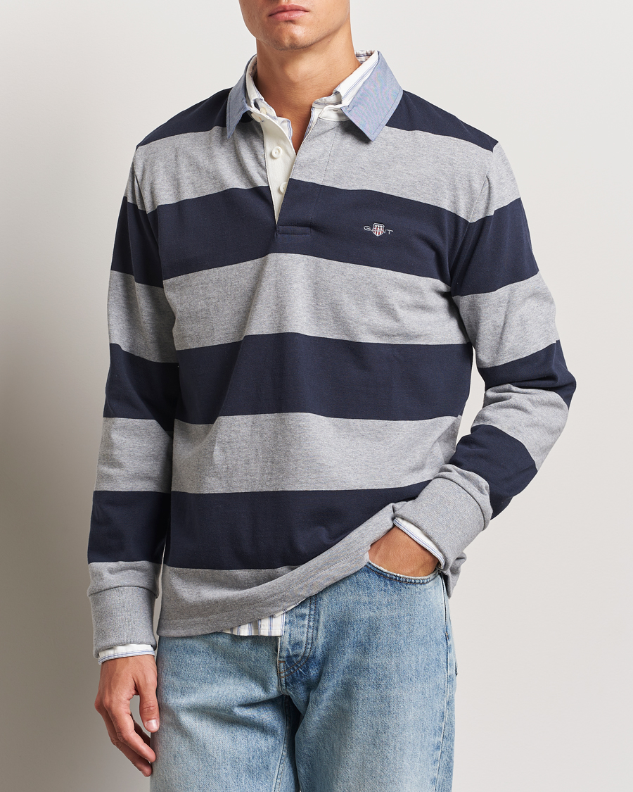 Mies |  | GANT | Original Barstriped Heavy Rugger Grey Melange