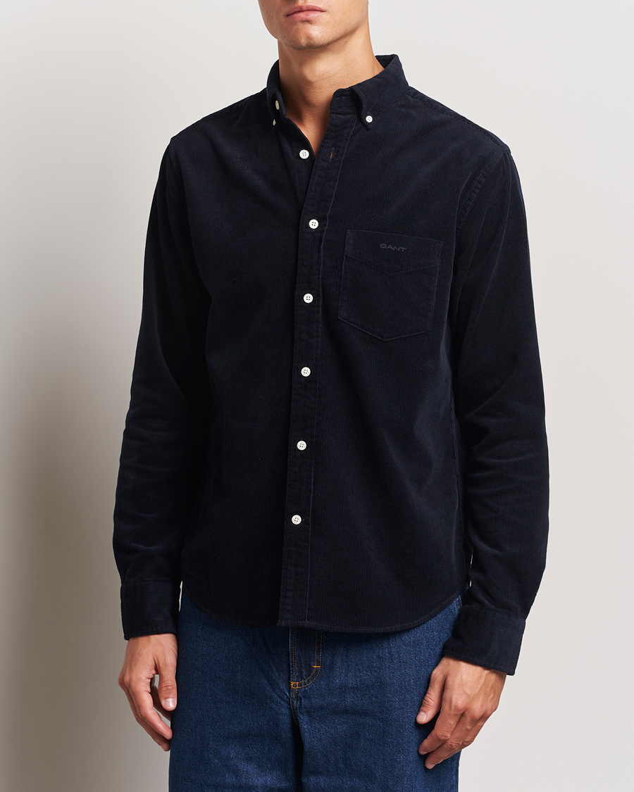 Mies |  | GANT | Regular Fit Corduroy Shirt Evening Blue