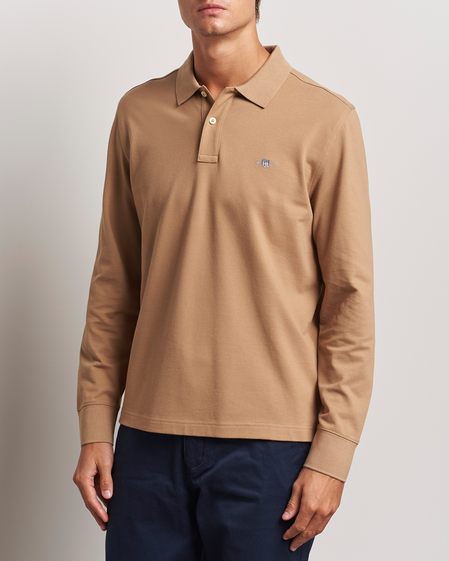 Mies |  | GANT | Regular Shield Pique Polo Warm Khaki