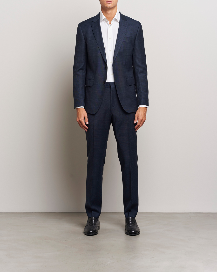 Mies |  | BOSS BLACK | Huge Wool Suit Open Blue