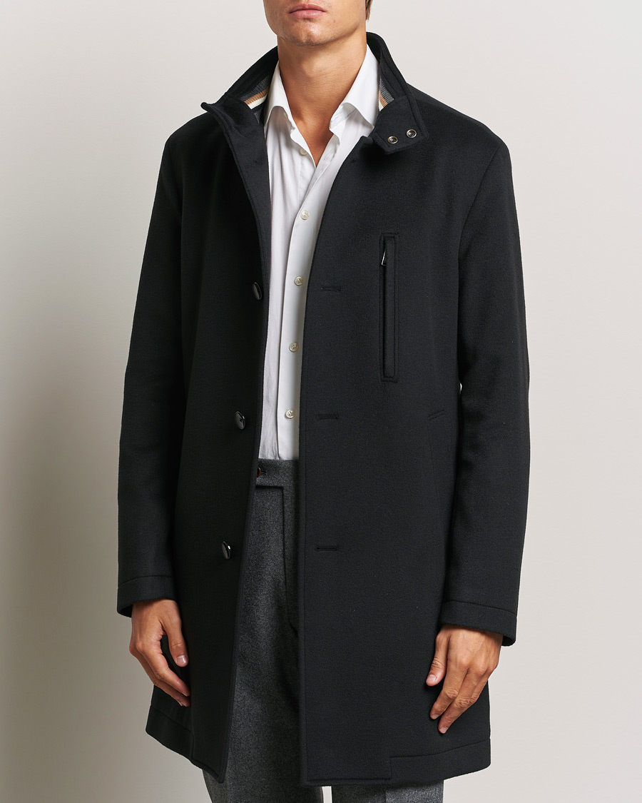 Mies | Business & Beyond - Formal | BOSS BLACK | Hyde Stand Up Collar Coat Black