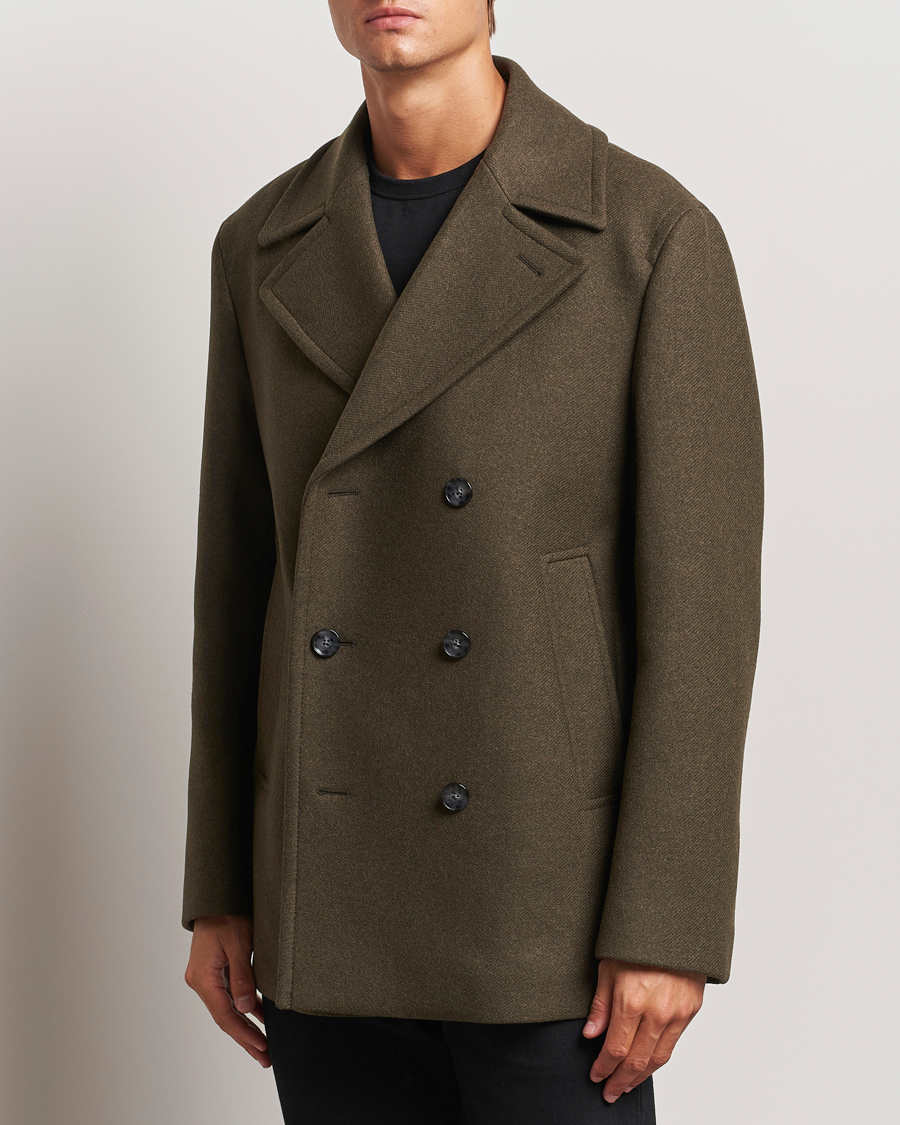 Mies |  | BOSS BLACK | Clay Wool Peacoat Open Green