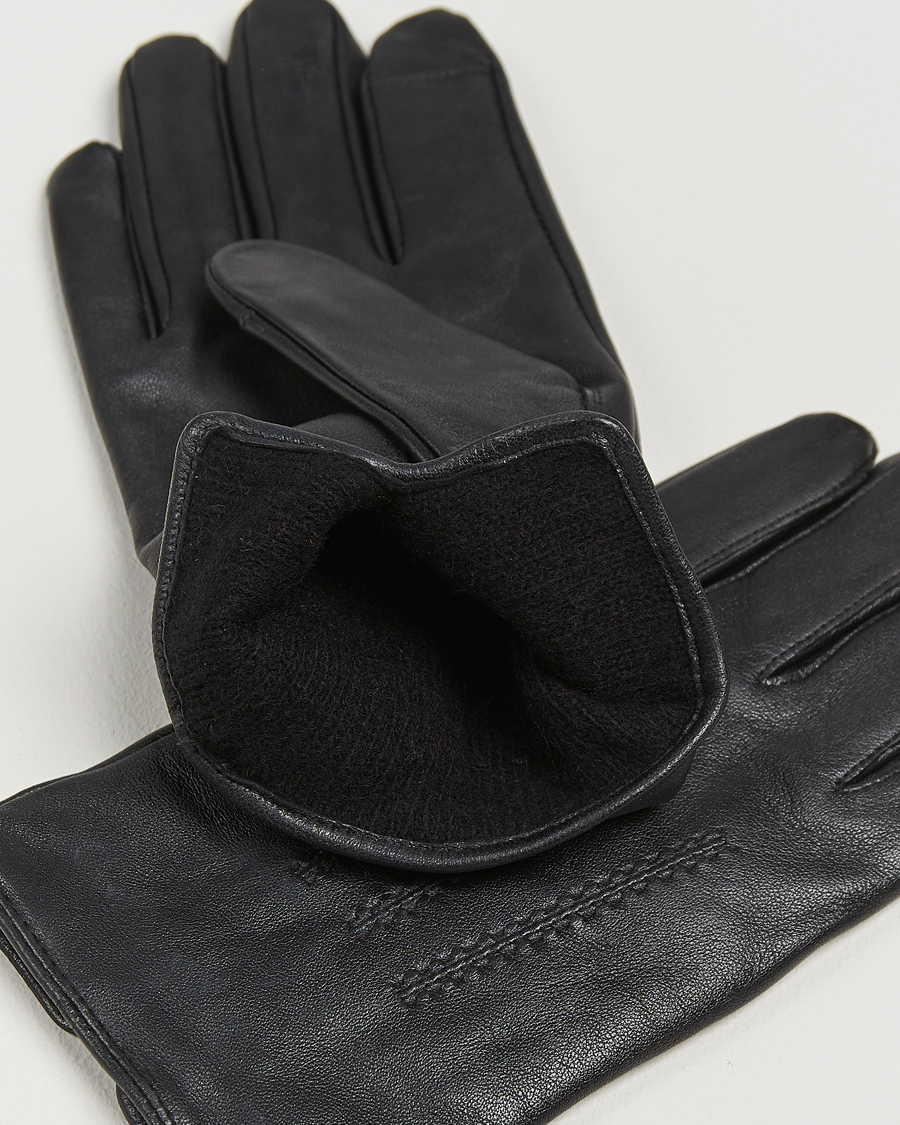 Mies |  | BOSS BLACK | Hainz Leather Gloves Black