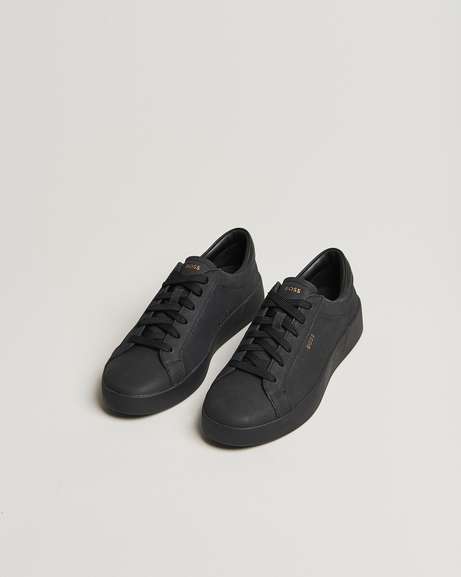 Mies | Tennarit | BOSS BLACK | Belwar Leather Sneaker Black