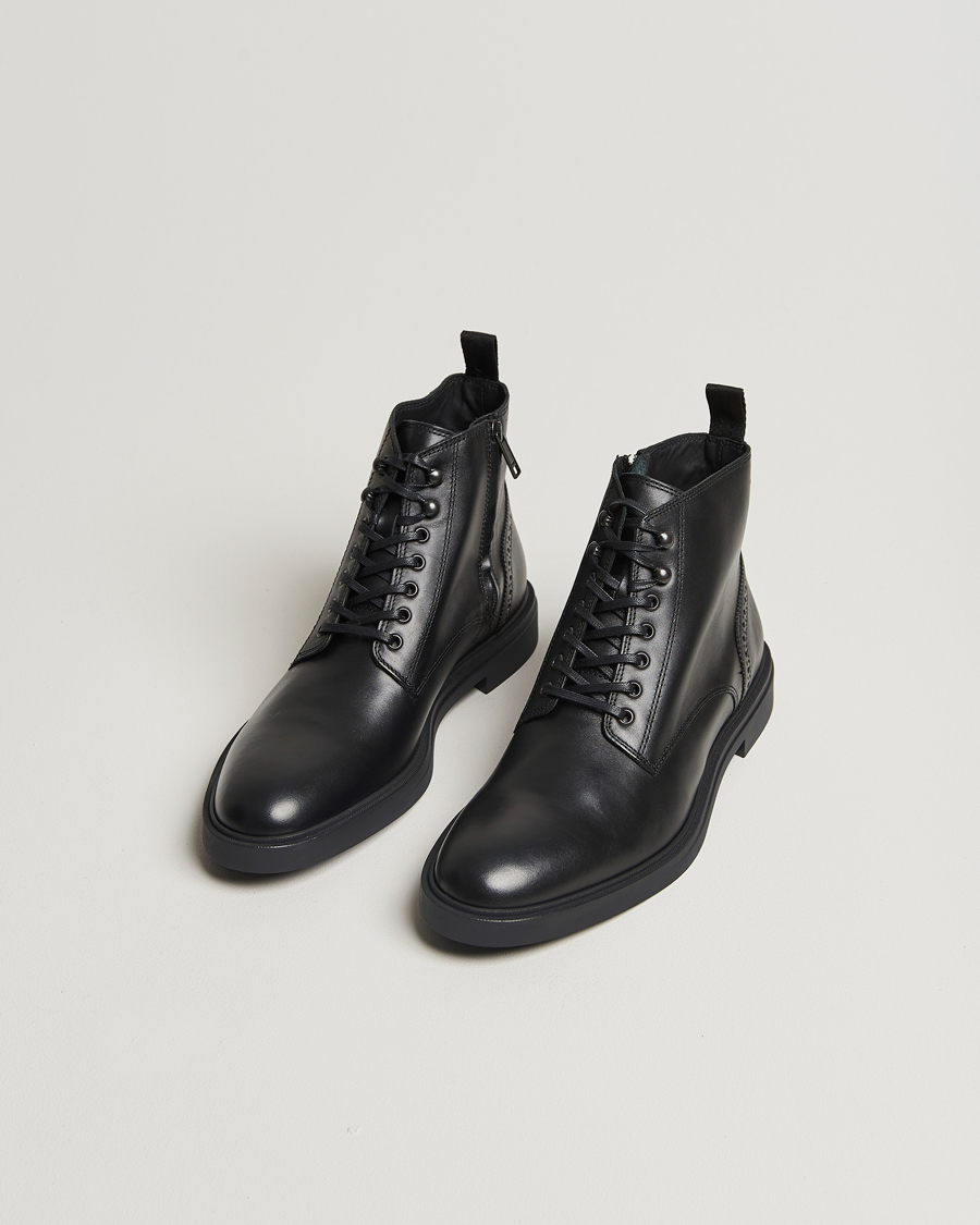 Mies | Nauhalliset varsikengät | BOSS BLACK | Calev Leather Boot Black