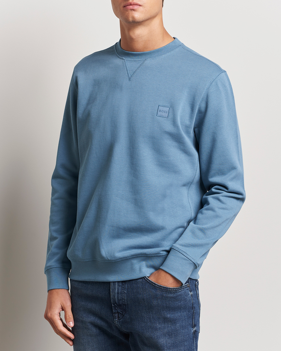 Mies |  | BOSS ORANGE | Westart Logo Sweatshirt Open Blue