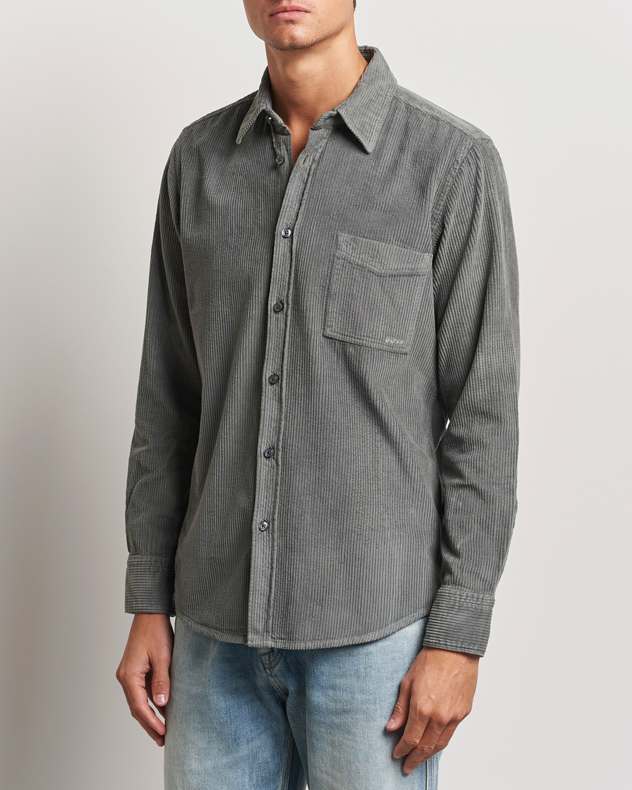 Mies |  | BOSS ORANGE | Relegant Corduroy Shirt Open Grey