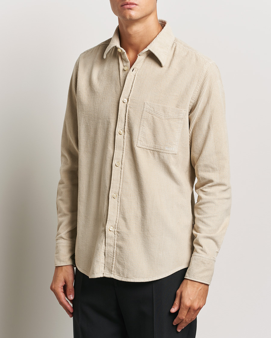 Mies |  | BOSS ORANGE | Relegant Corduroy Shirt Light Beige