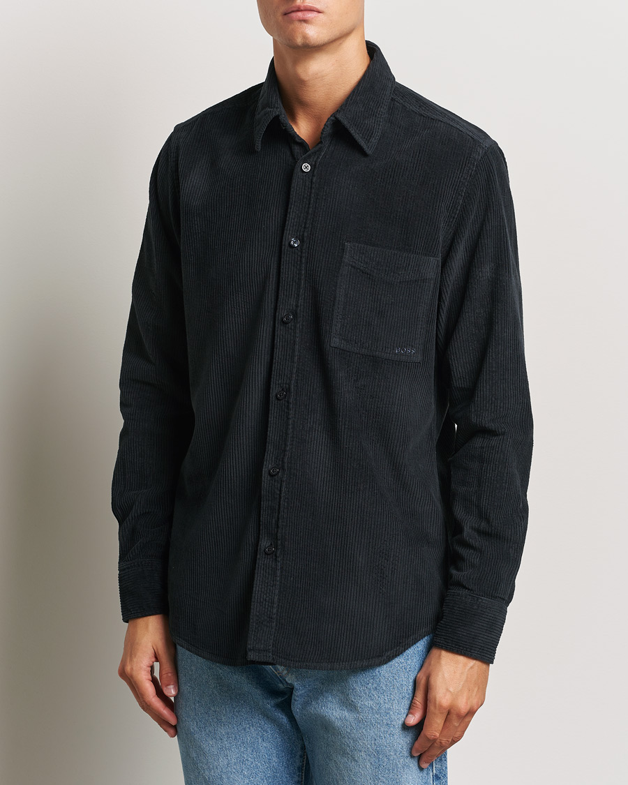 Mies |  | BOSS ORANGE | Relegant Corduroy Shirt Dark Blue