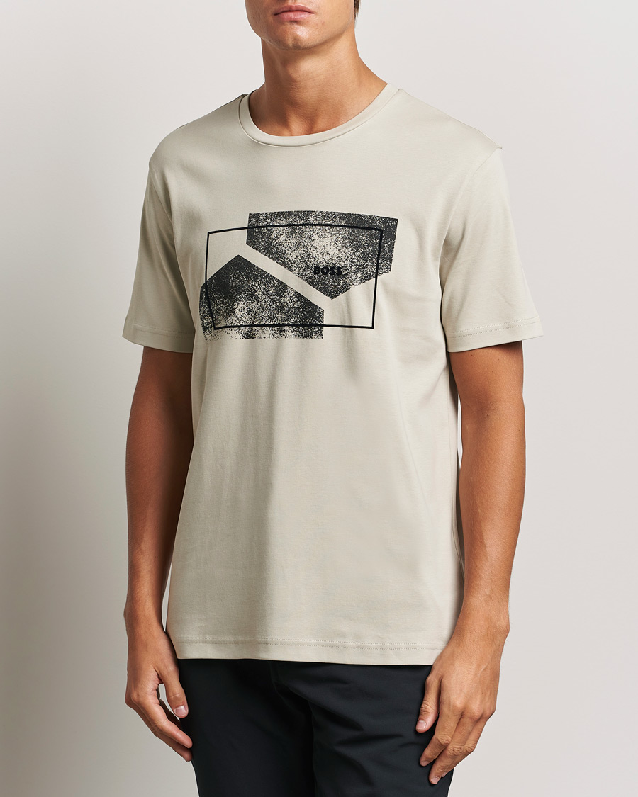 Mies |  | BOSS GREEN | Graphic Crew Neck T-Shirt Light Beige