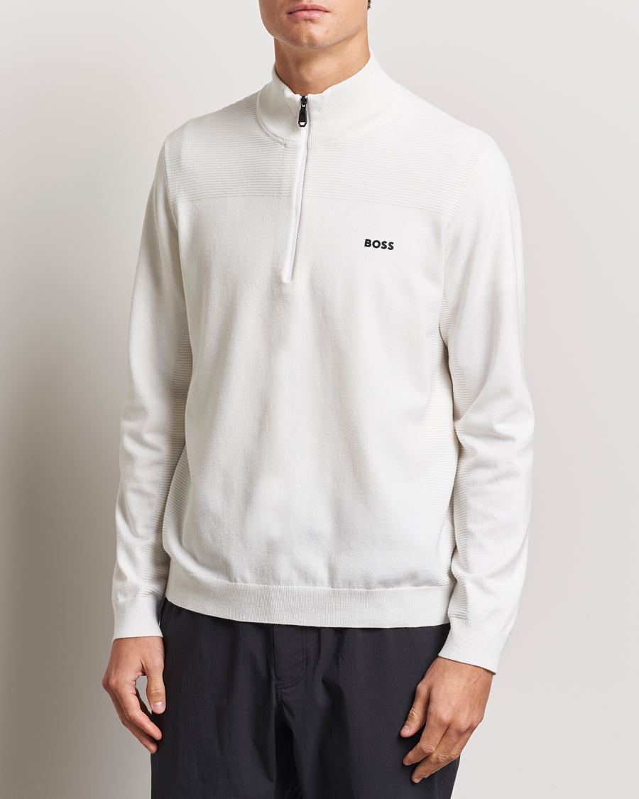 Mies |  | BOSS GREEN | Momentum Knitted Half Zip White