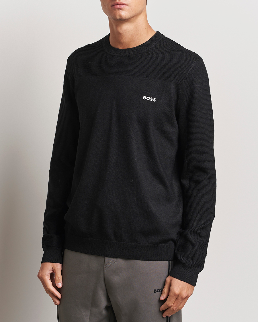 Mies |  | BOSS GREEN | Momentum Knitted Crew Neck Black