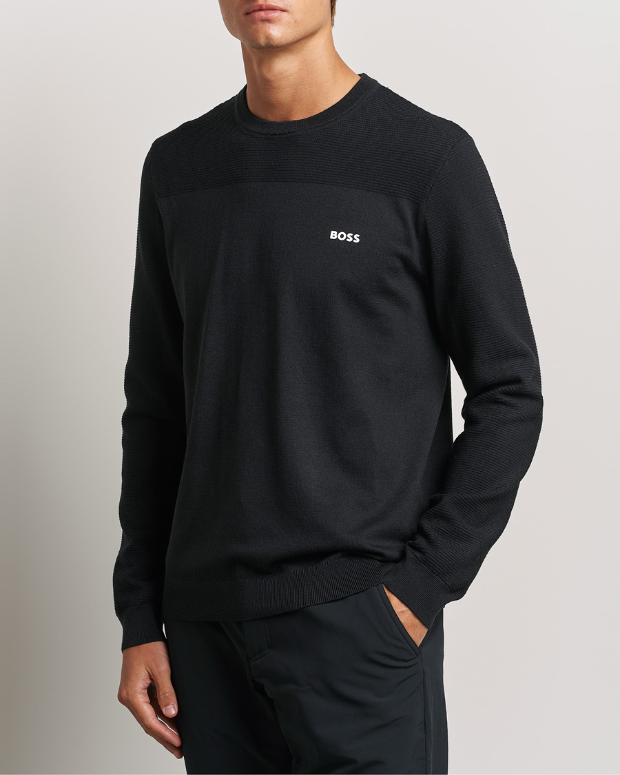 Mies |  | BOSS GREEN | Momentum Knitted Crew Neck Dark Blue