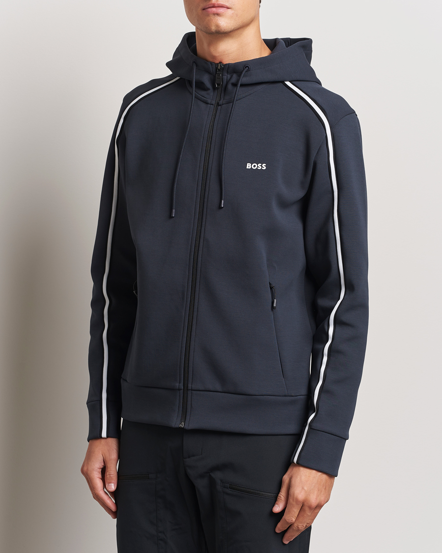 Mies |  | BOSS GREEN | Saggy Full Zip Hoodie Dark Blue