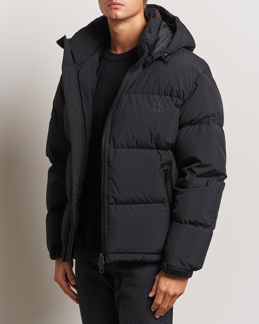 Mies |  | HUGO | Bironto Hooded Puffer Jacket Black